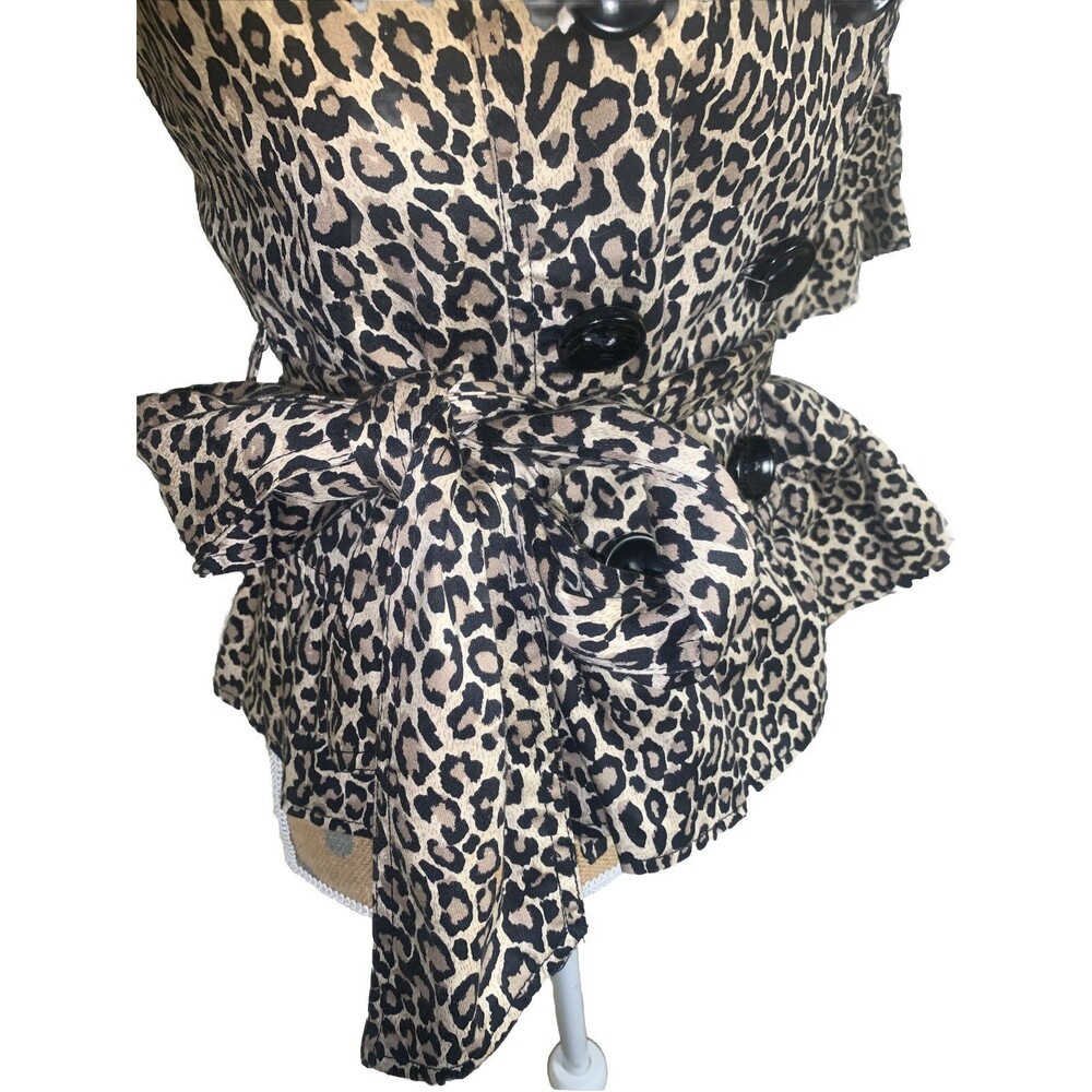 Forever 21 VtG Peplum Blazer Jacket Y2K Small Leopard Mcbling Fitted Mob Wife - Picture 5 of 16